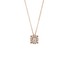 Pendente grande oro rosa 18K diamanti con centrale oval cut