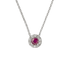 Pendente Oro bianco 18K con Diamanti e rubino