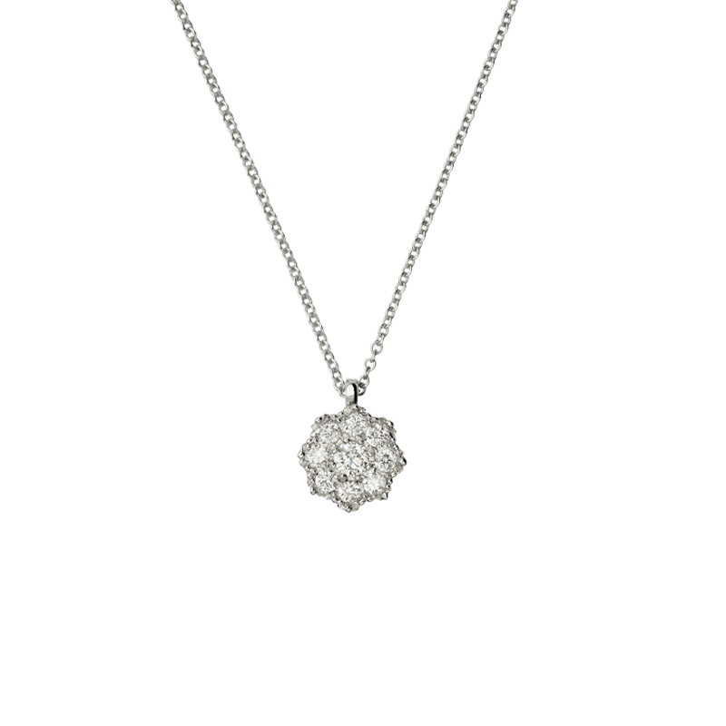 Pendente Regina Oro bianco 18K e Diamanti