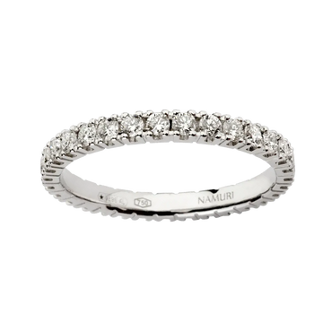 Fedina Oro bianco 18K con diamanti da 0.81 a 0.96 ct