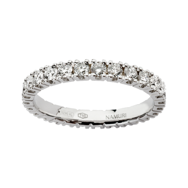 Fedina oro bianco 18K con diamanti da 1.00 a 1.20 ct