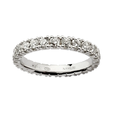 Fedina oro bianco 18K con diamanti da 1.32 a 1.56 ct