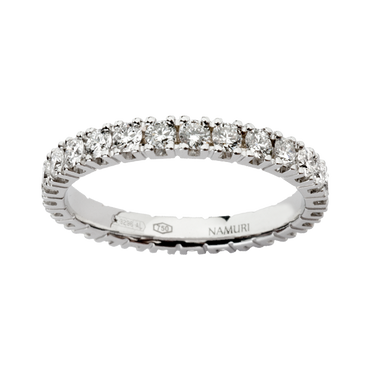 Fedina oro bianco 18K con diamanti da 1.68 a 1.92 ct