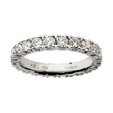 Fedina oro bianco 18K con diamanti da 1.90 a 2.30 ct