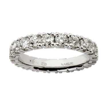 Fedina oro bianco 18K con diamanti da 2.16 a 2.52 ct