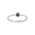 Anello oro bianco 18K con diamanti pavè con zaffiro centrale da 0.40 a 1.65 ct