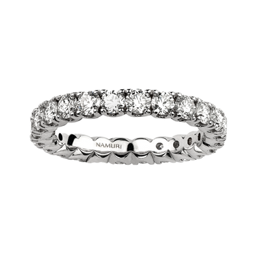 Fedina Giro Oro Bianco 18K con Diamanti