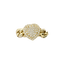 Anello Groumette Oro giallo 18K con Diamanti a cuore
