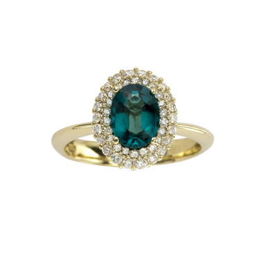 Anello oro giallo 18K con diamanti da 0.37 a 0.60 ct con smeraldo 7x5, 8x6 e 10x8 TRT