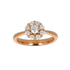 Anello Oro Rosa 18K con Centrale di Diamanti