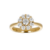 Anello Oro Giallo 18K con Centrale di Diamanti
