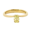 Anello solitario oro giallo 18K con diamanti fancy shape