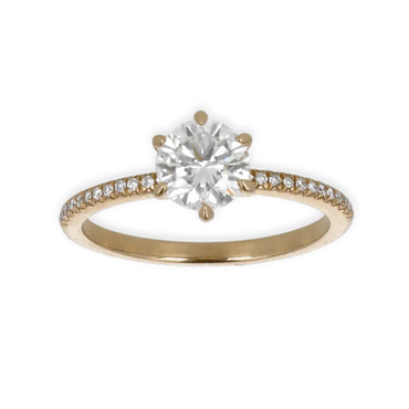 Anello oro giallo 18K con diamanti da 0.40 a 1.15 ct