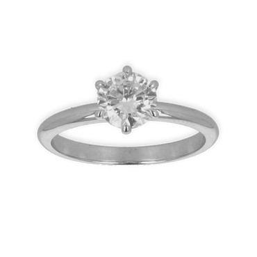 Anello in oro bianco 18K con diamanti da 0.30 a 1.05 ct