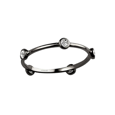 Anello Oro brunito 18K con Diamanti