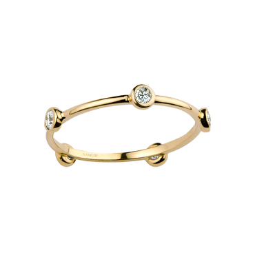 Anello Oro Giallo 18K con Diamanti