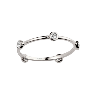 Anello Oro Bianco 18K con Diamanti