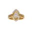 Anello Doppio Contorno Oro Giallo 18K con Diamanti Round e Navette Cut