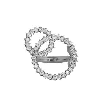 Anello in oro bianco 18K con diamanti