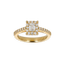 Anello Oro Giallo 18K con Diamanti Round e Emerald Cut