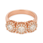 Anello trilogy mirage oro rosa 18K con diamanti da 0.26 a 0.95 ct