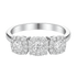 Anello trilogy mirage oro bianco 18K con diamanti da 0.26 a 0.95 ct