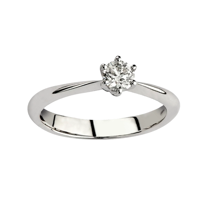 Anello oro bianco 18K con diamanti da 0.27 a 0.73 ct