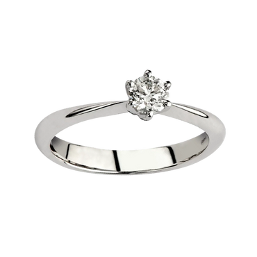 Anello oro bianco 18K con diamanti da 0.27 a 0.73 ct