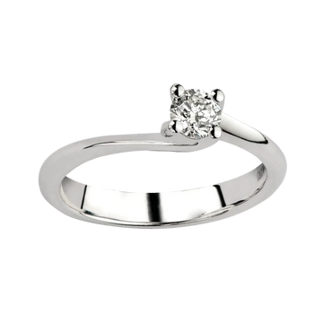 Anello oro bianco 18K con diamanti da 0.27 a 0.73 ct