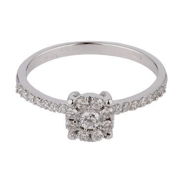 Anello Oro bianco 18K con Diamanti da 0.22 a 0.36 ct