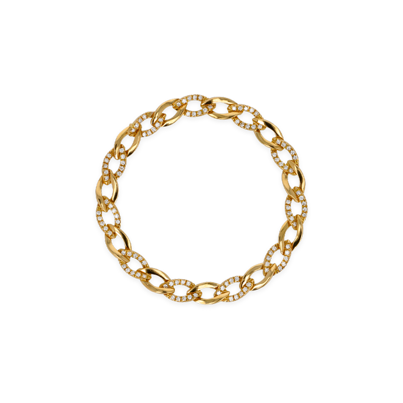 Bracciale in oro giallo 18K con Diamanti