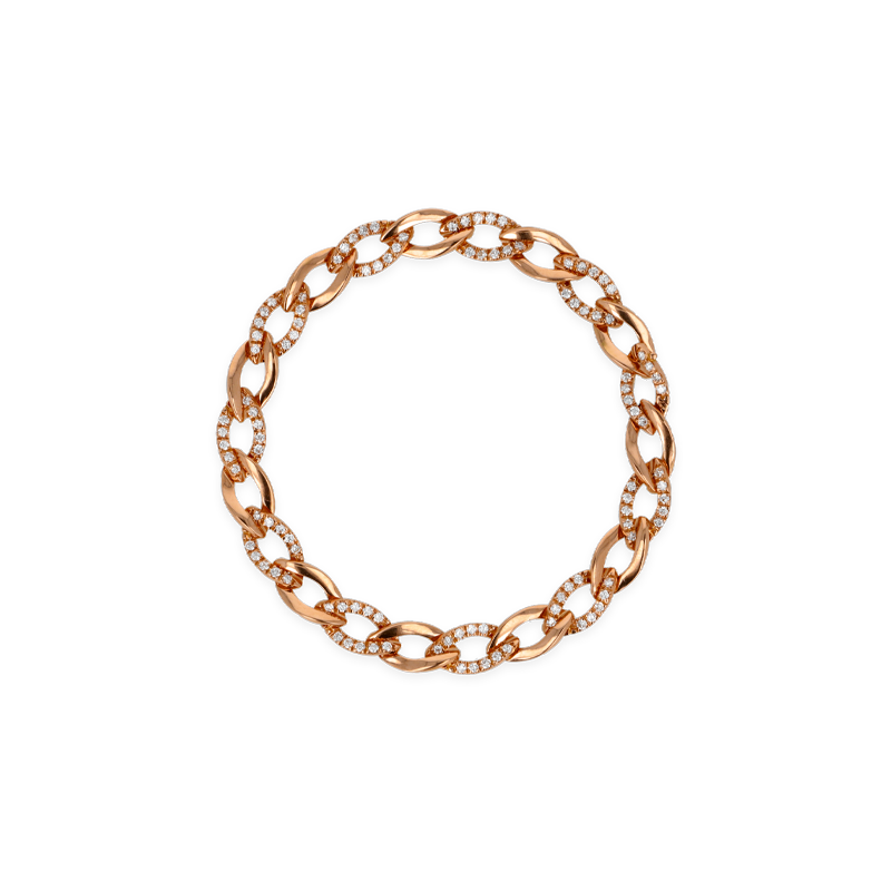 Bracciale in oro rosa 18K con Diamanti