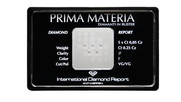 5 diamanti in blister F - IF da 0.10 a 1.00 ct