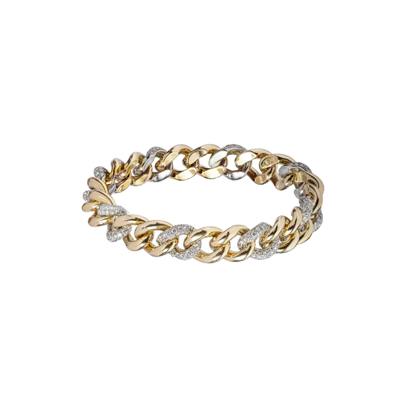 Bracciale oro giallo 18K con diamanti da 0.48 a 4.10 ct