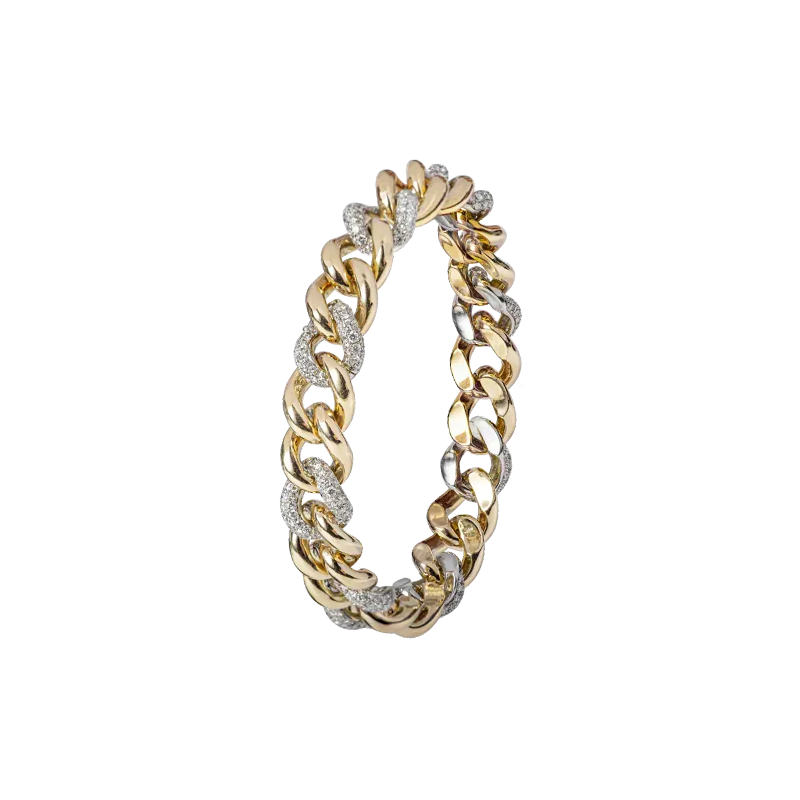 Bracciale oro giallo 18K con diamanti da 0.48 a 4.10 ct