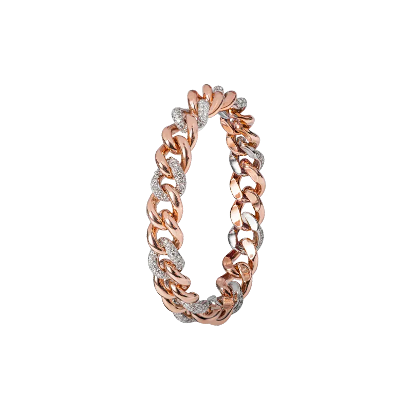 Bracciale oro rosa 18K con diamanti da 0.48 a 4.10 ct