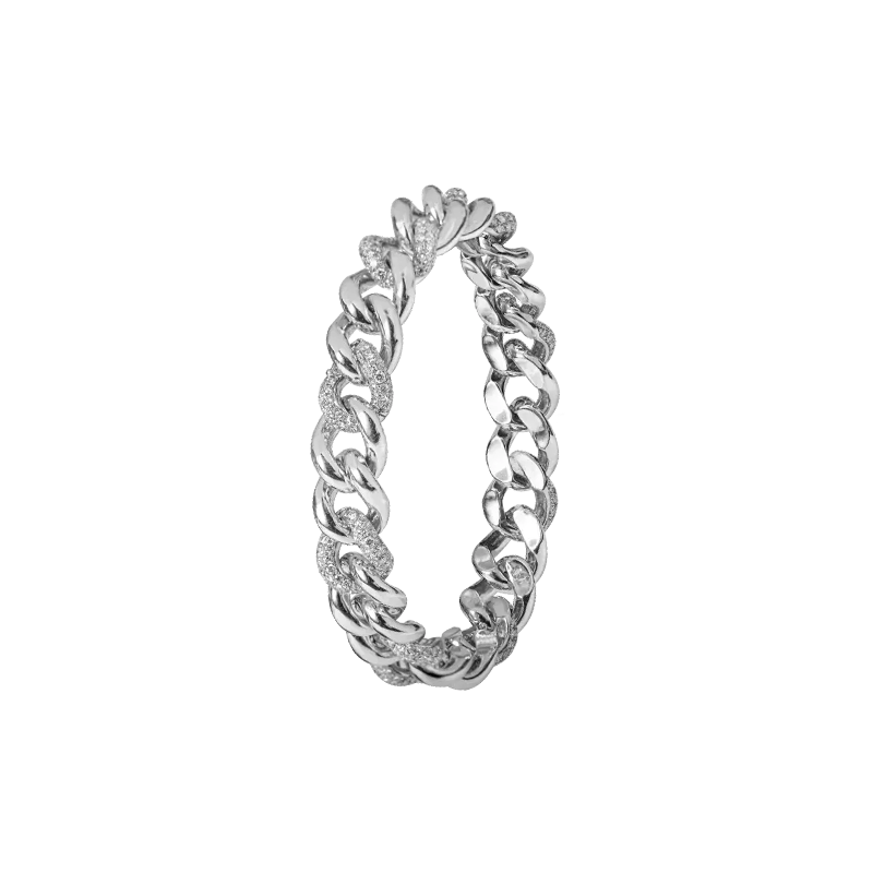 Bracciale oro bianco 18K con diamanti da 0.48 a 4.10 ct