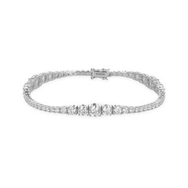 Bracciale Degradè in Oro Bianco 18K con Diamanti da 2.55 a 7.15 ct
