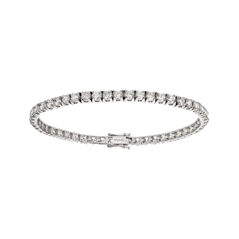 Bracciale oro bianco 18K con diamanti da 3.15 a 6.15 ct