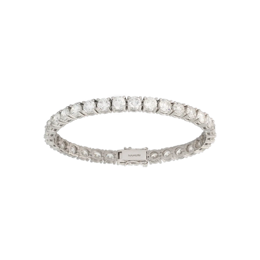 Bracciale a filo oro bianco 18K con diamanti da 7.50 a 16.30 ct