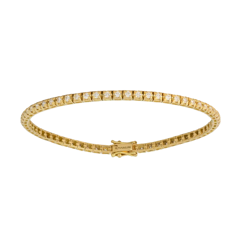 Bracciale tennis vulcano oro giallo 18K con diamanti da 1.20 a 5.90 ct