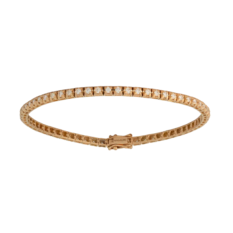 Bracciale tennis vulcano oro rosa 18K con diamanti da 1.20 a 5.90 ct