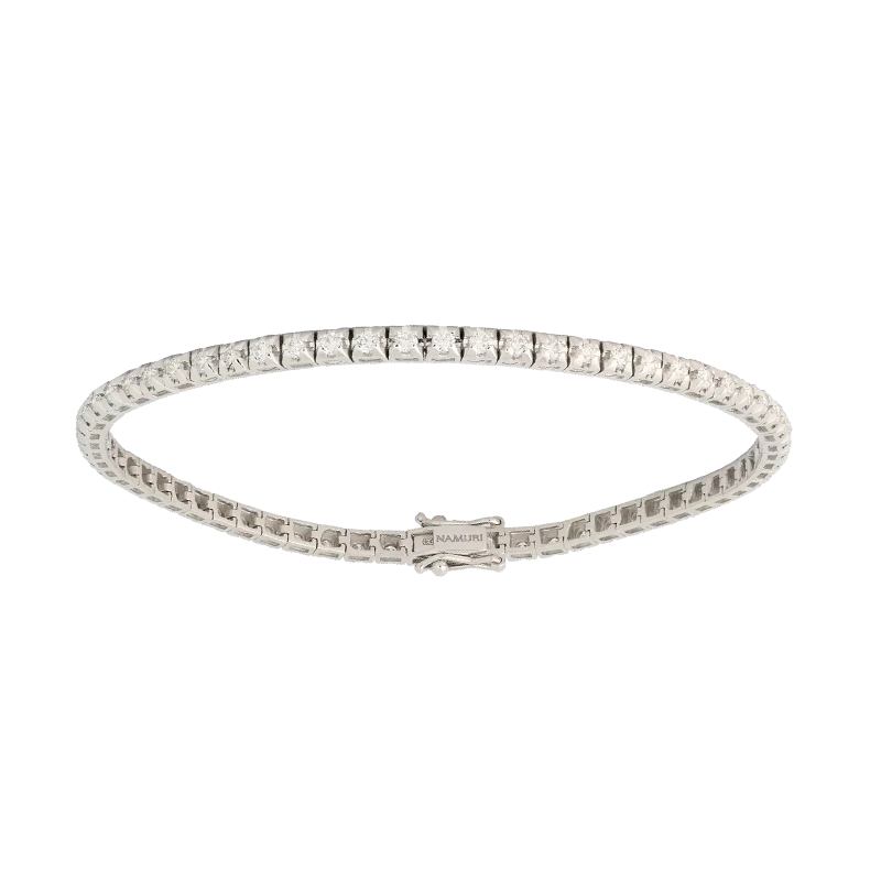 Bracciale tennis vulcano oro bianco 18K con diamanti da 1.20 a 5.90 ct