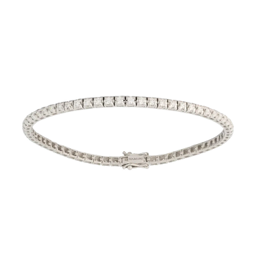 Bracciale tennis vulcano oro bianco 18K con diamanti da 1.20 a 5.90 ct