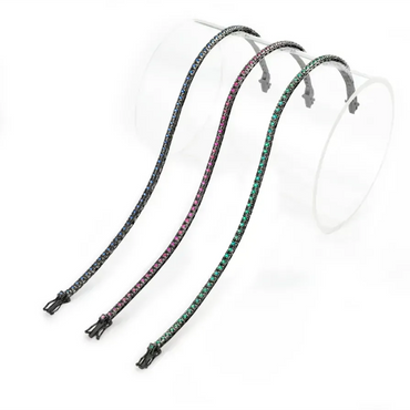 Bracciale tennis oro brunito 18K con pietre preziose da 1.20 a 1.50 ct