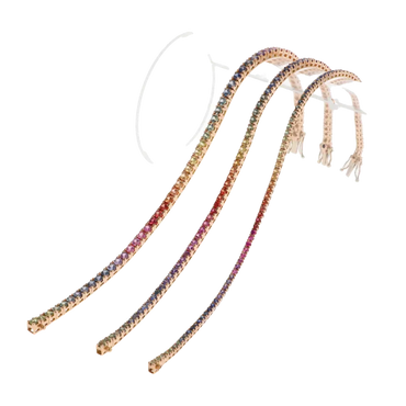 Bracciali oro rosa 18K con zaffiri multicolor da 2.20 a 5.80 ct