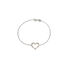 Bracciale Cuore Oro Bianco/Rosa 18K con Diamanti