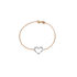 Bracciale Cuore Oro Rosa/Bianco 18K con Diamanti