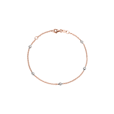 Bracciale Oro Rosa 18K con Diamanti