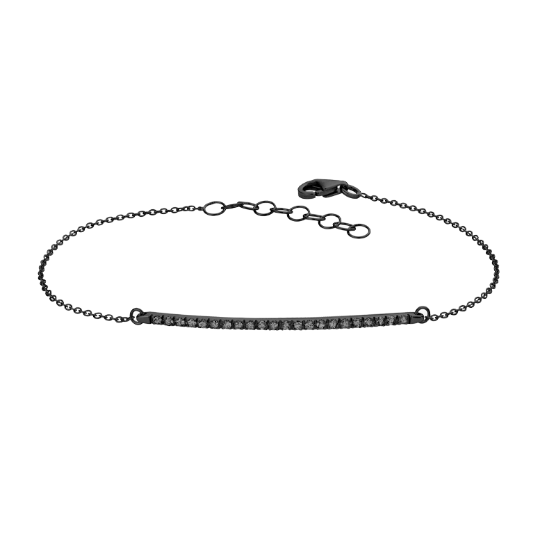 Bracciale Oro brunito 18K con Diamanti Neri